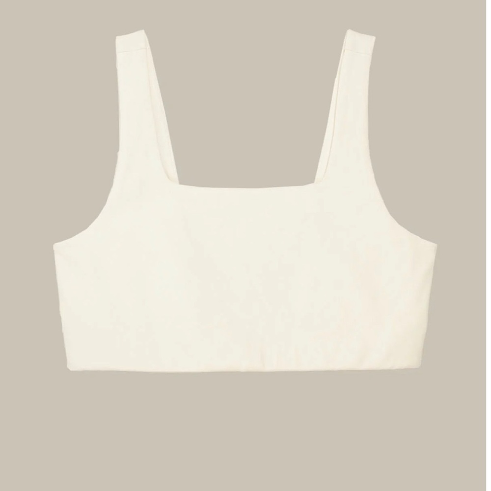NWOT Girlfriend Collective Ivory Tommy Cropped Bra